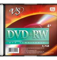 Диск DVD+RW VS 4,7GB, 4x, slim/5шт