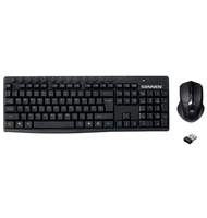 Набор беспроводной SONNEN K-648, клавиатура 117 клавиш, мышь 4 кнопки 1600 dpi, черный