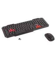 Набор беспроводной SONNEN WKM-1811, клавиатура 112 клавиш мультимедиа, мышь 4 кнопки, черный