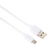 Кабель Hama H-20071 microUSB (m)-USB 2.0 (m) белый 1м универсальный (00020071)