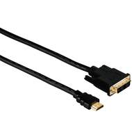 Hama 00034033Кабель соединительный 
Разъемы: HDMI 1.1 - DVI/D (штырь / 18-pin digital + 1-pin analog)
Коннекторы: Позолоченные
Длина: 2 м