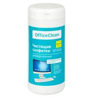Универсальные влажные чистящие салфетки OfficeClean для очистки экранов и мониторов, пластиковых поверхностей 50+50шт