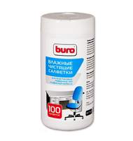 Салфетки Buro влажные для поверхностей, 100шт/туба BU-Tsurl