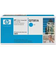Картридж для лазерных принтеров  HP Q7581A голубой для CLJ CP3505/3800