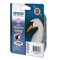 Картридж струйный Epson T0816 C13T11164A10 светло-пурпурный повышенной емкости для R270