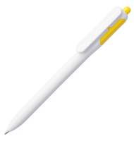 Ручка шариковая Bolide, белая с желтым