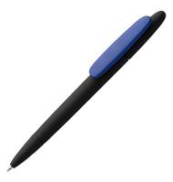 Ручка шариковая Prodir DS5 TRR-P Soft Touch, черная с синим