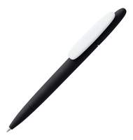 Ручка шариковая Prodir DS5 TRR-P Soft Touch, черная с белым