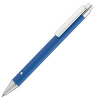 Ручка шариковая Button Up синяя с серебристым