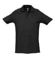 Рубашка поло мужская SPRING 210 черная, размер L