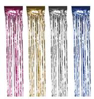 Дождик новогодний, ширина 100 мм, длина 1,5 м, ассорти (серебро, золото, красный, синий)