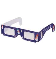 Новогодние 3D очки «Снеговики» синие