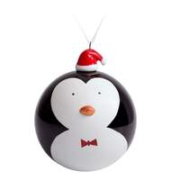 Елочный шар с фигуркой «Новогодний пингвин» 9 см