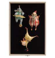 Набор из 3 елочных игрушек Circus Collection: барабанщик акробат и слон