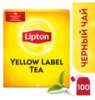 Чай Lipton Yellow Label, черный, 100пак/пач