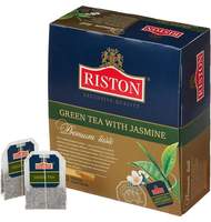 Чай Riston Green Tea with Jasmine зеленый с жасмином, 100пак/уп