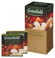 Чай Greenfield Vanilla Cranberry черный фольгир. 25пак/уп 