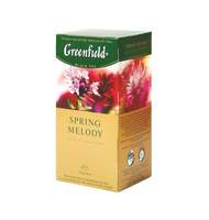 Чай Greenfield Spring Melody, индийский с ароматом мят, смородиновых листьев и чабреца, 25 пак/уп