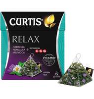 Чай Curtis зеленый Relax,ароматизированный,средний лист, 15шт/уп