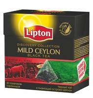 Чай Lipton Mild Ceylon, черный, пирамидки, 20 пак/уп