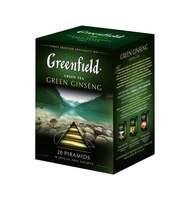 Чай Greenfield Green Ginseng, зеленый, с женьшенем, пирамидки, 20 пак/уп