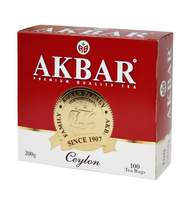 Чай Akbar Ceylon черный, 100 пакx2гр/уп
