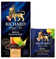 Чай Richard Royal Peach Mint черный,ароматизированный, 25шт/уп