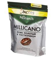 Кофе Jacobs Monarch Millicano, растворимый с молотым, 150г, пакет
