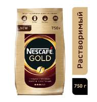 Кофе Nescafe Gold растворимый сублимированный750г пакет