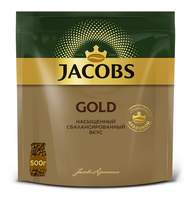 Кофе Jacobs Gold растворимый сублимированный 500г пакет