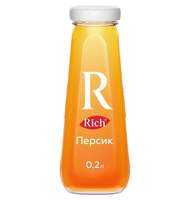 Сок Rich персик стеклянная бутылка 0,2л 12 шт/уп