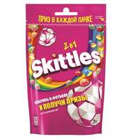 Конфеты Драже Skittles 2в1 в разноцветной глазури, 70г