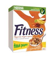 Завтрак Хлопья Nestle Fitness & Fruits с фруктами, ягодами иорехами 300г