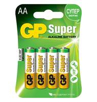 Батарейка GP Super AA/LR6/15A алкалиновая, 4шт/блистер