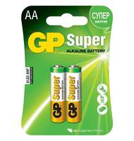 Батарейка GP Super AA/LR6/15A алкалиновая 2шт/блистер
