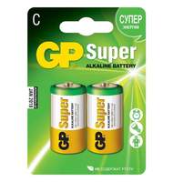 Батарейка GP Super C/343/LR14 алкалиновая, 2шт/блистер