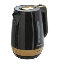 Чайник SONNEN KT-1776, 1,7 л, 2200 Вт, закрытый нагревательный элемент, пластик, черный/горчичный