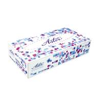 Салфетки косметические  Aster  2-слойные, белые, в картонном диспенсере, 100 штук