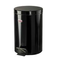 Ведро-контейнер для мусора с педалью Лайма, 12 л, глянцевое, цвет черный