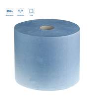 Протирочная бумага в рулонах OfficeClean Professional (W1) 2-слойная, 350м/рул, 24*30см, синяя люкс, 2 шт/уп