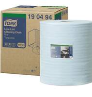 Полотенца протирочные Tork Premium W1/2/3, 1-слойные нетканый материал безворсовый, 500л, голубые 190494