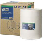 Полотенца протирочные Tork Premium W1/2/3, 1-слойные нетканый материал для очистки поверхностей, со съемной втулкой, 400л 510137