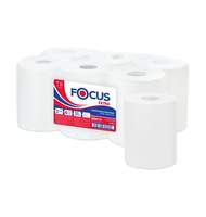 Полотенца бумажные в рулонах Focus Jumbo, 2-слойные, 125м/рул, ЦВ, белые