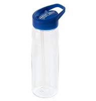 Спортивная бутылка Start прозрачная с синей крышкой