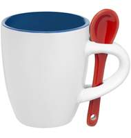 Кофейная кружка Pairy с ложкой, синяя с красной