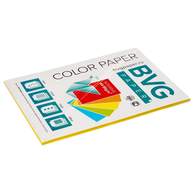 Бумага цветная BVG, А4, 80г, 50л/уп, желтая, интенсив