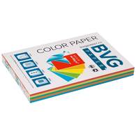 Бумага цветная BVG, А4, 80г, 250л/уп, радуга 5 цветов, медиум