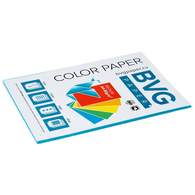 Бумага цветная BVG, А4, 80г, 50л/уп, голубая, медиум