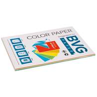 Бумага цветная BVG, А4, 80г, 50л/уп, радуга 5 цветов, медиум
