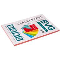 Бумага цветная BVG, А4, 80г, 100л/уп, красный, неон